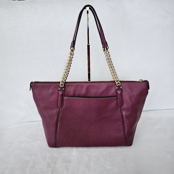 Coach AVA Dark Berry Chain Tote - Picture 2 of 13